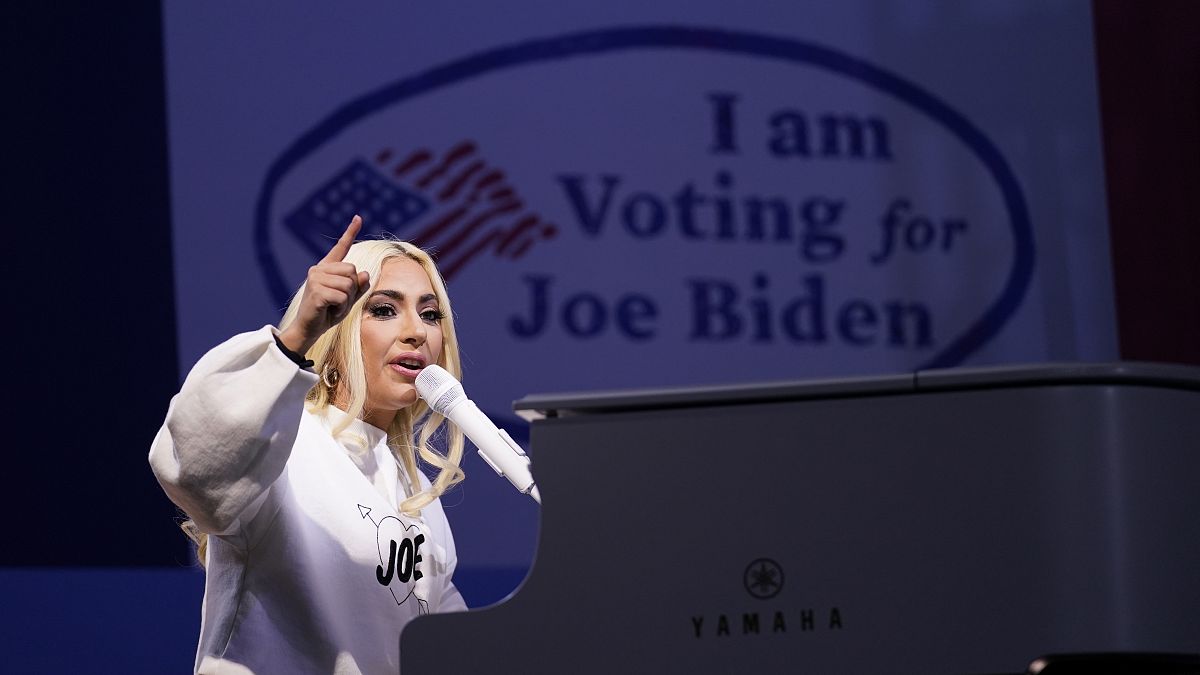 Lady Gaga en la campaña de Joe Biden
