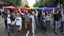 Акция в поддержку ЛГБТ в Риге, 2014 год
