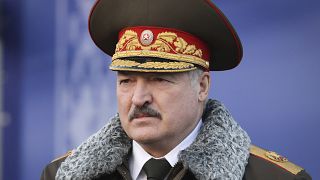 Belarusian President Alexander Lukashenko seen as he visits the Belarusian Interior Ministry special forces base in Minsk, Belarus, Wednesday, Dec. 30, 2020.