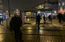 پلیس بروکسل در میدان لیتز