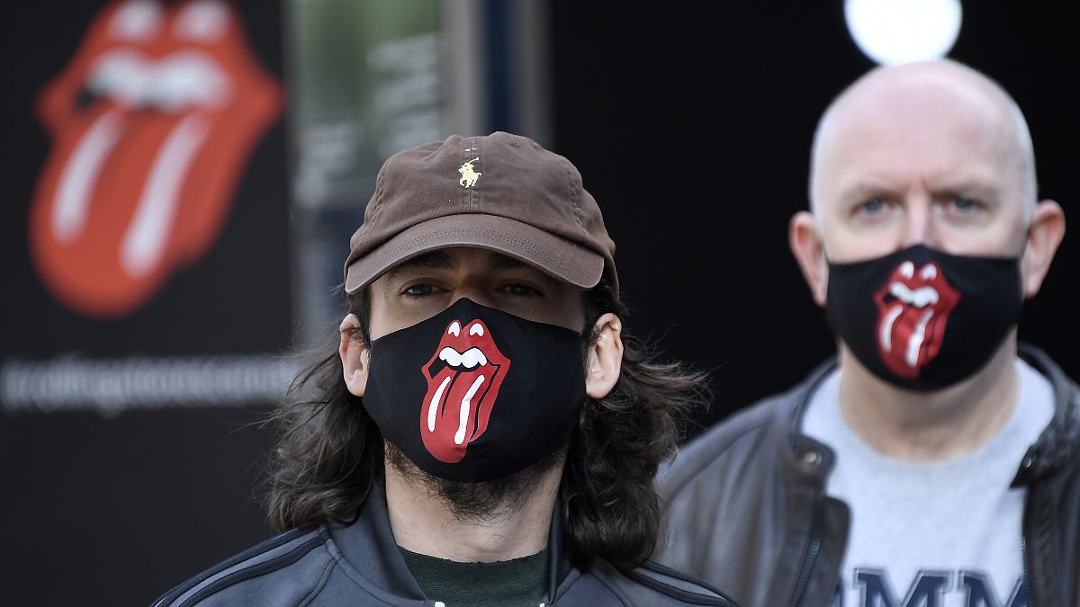 Fans mit Rolling Stones-Masken in London