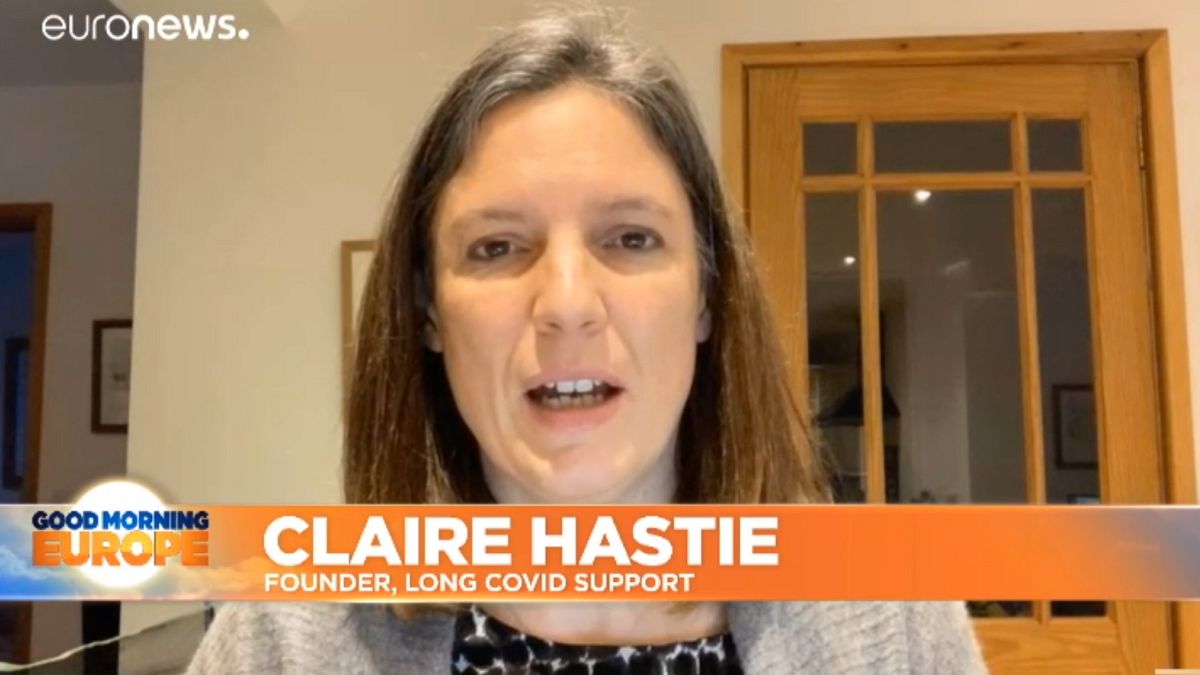 Claire Hastie, fundadora de Long Covid support durante su entrevista con euronews 