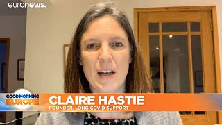Claire Hastie, fundadora de Long Covid support durante su entrevista con euronews 