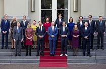 The cabinet of the last Dutch government, pictured here in 2017.