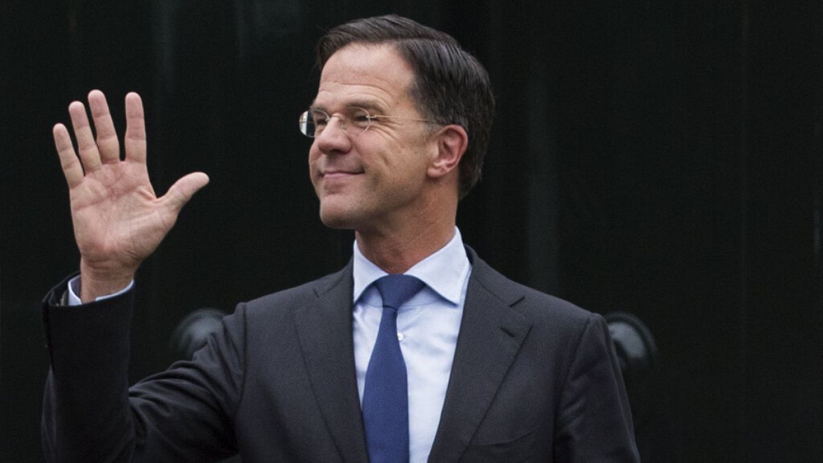 In this March 15, 2019, file photo, Dutch Prime Minister Mark Rutte waves as he waits for European Council President Donald Tusk