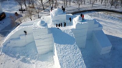 Snow sculpture expo