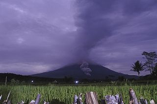 Indonesia's Mount Semeru spews hot ash 5.6km into the air