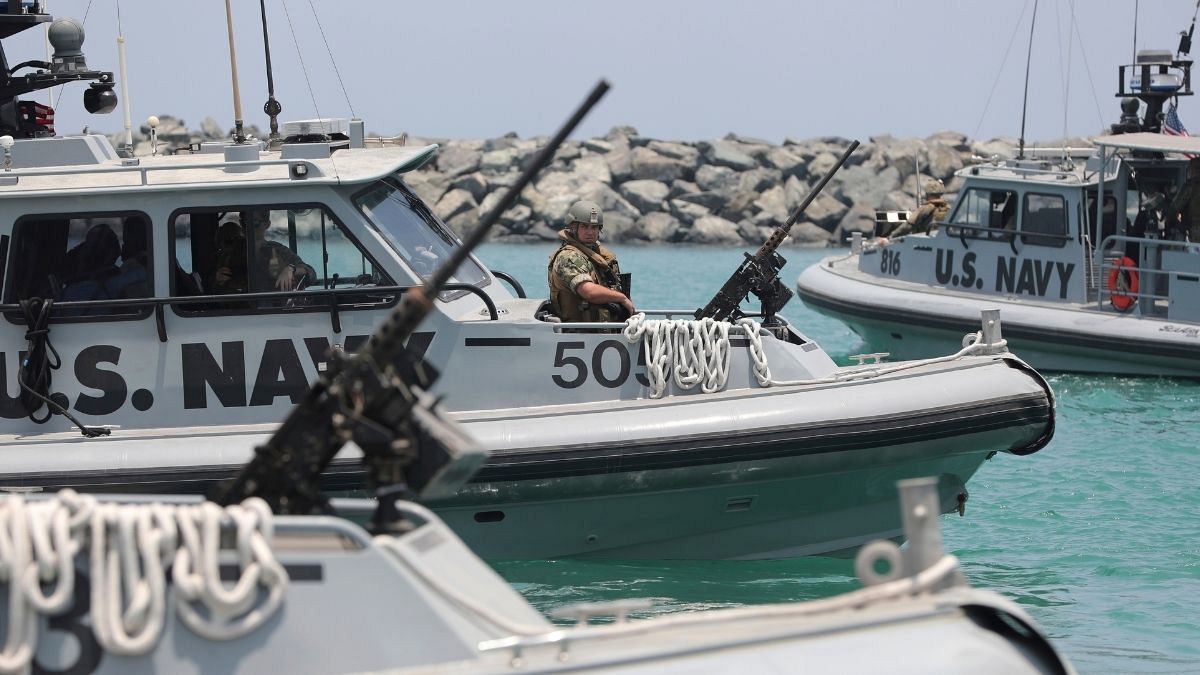 قایق‌های تندرو نیروی دریایی آمریکا حاضر در خلیج فارس
