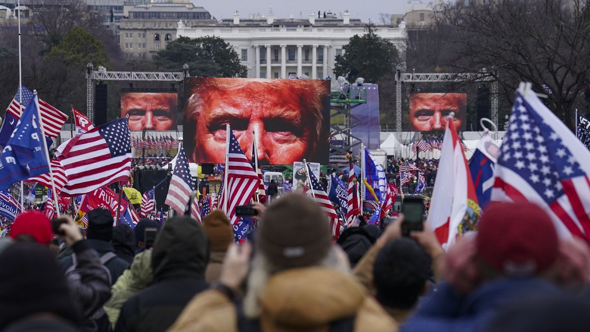Trump supporters participate in a rally in Washington DC on Jan 6, 2020.