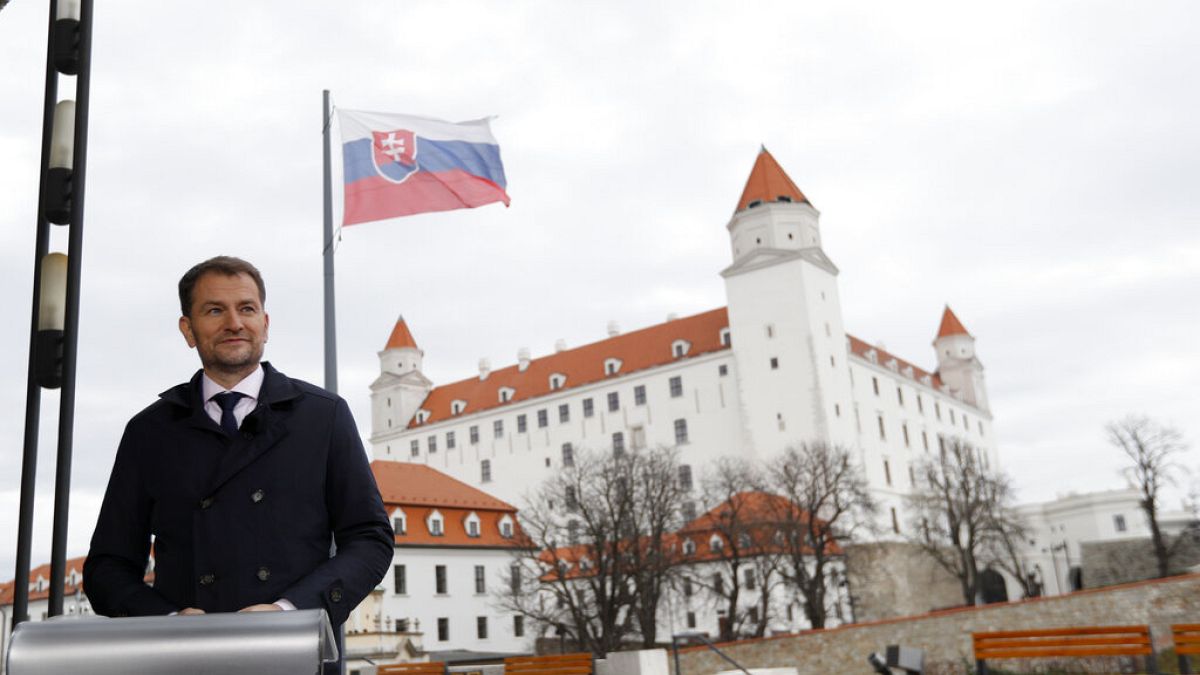 Der slowakische Ministerpräsident Igor Matovic nach der slowakischen Parlamentswahl in Bratislava, 01.03.2020