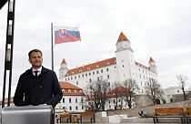 Der slowakische Ministerpräsident Igor Matovic nach der slowakischen Parlamentswahl in Bratislava, 01.03.2020