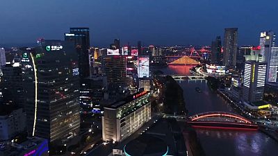 Imagen aérea de Hangzhou 