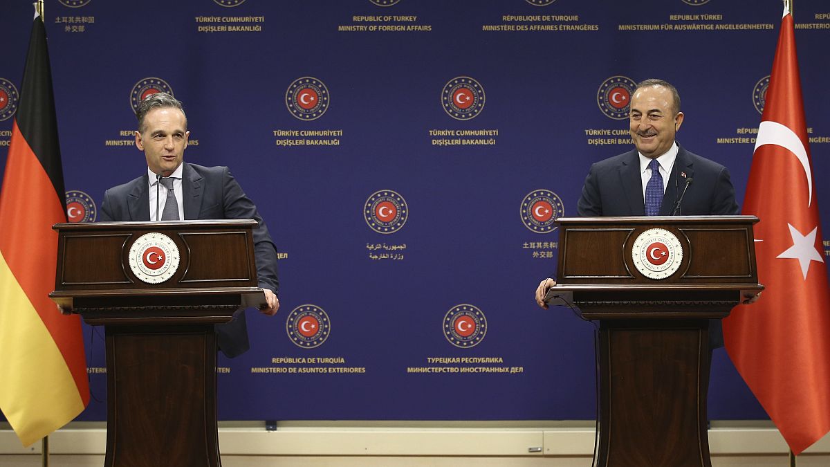 وزير الخارجية الألماني هايكو ماس ونظيره التركي مولود تشاوش أوغلو