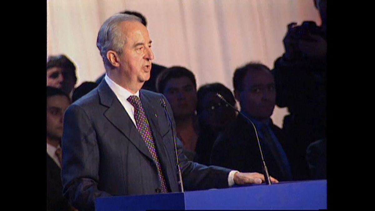 Edouard Balladur lors de sa campagne en 1995
