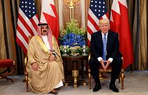 الرئيس الأمريكي دونالد ترامب وملك البحرين حمد بن عيسى آل خليفة في الرياض بالمملكة العربية السعودية