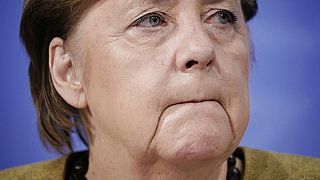 Angela Merkel takes part in a press conference following the consultations between the federal and state governments on further COVID measures