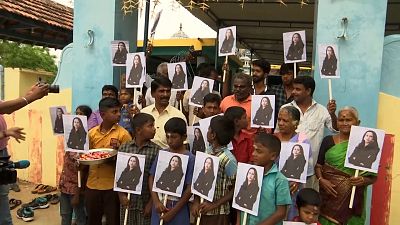 ویدئویی از جشن کوچکی برای کامالا هریس در هند