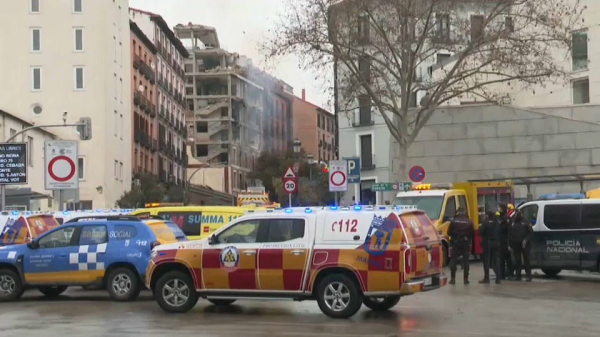 Robbanás Madridban: egy épület összeomlott