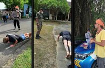 Police in Bali are making tourists do push-ups for not wearing a face mask