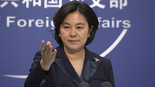 Chinese Foreign Ministry spokesperson Hua Chunying speaks during the daily press briefing at the Foreign Ministry in Beijing on Wednesday, Jan. 20, 2021.
