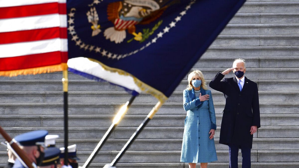 Jill und Joe Biden bei der Amtseinführung des neuen US-Präsidenten