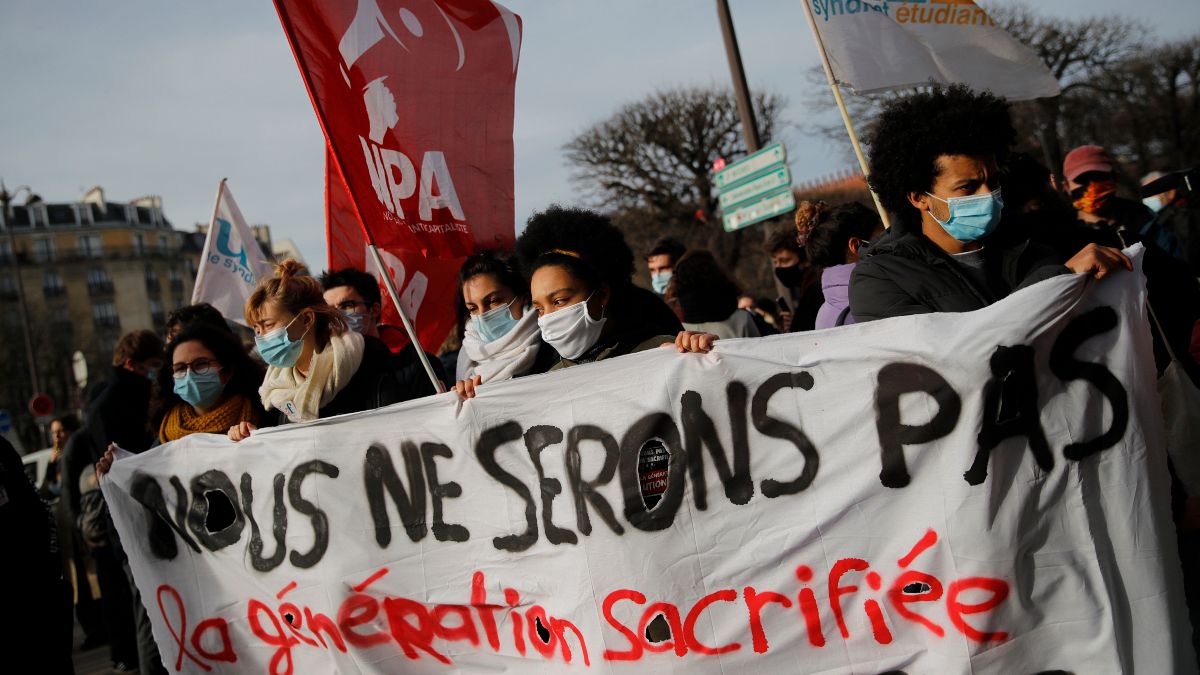 Estudantes mobilizaram-se em protesto por diversas cidades franceses
