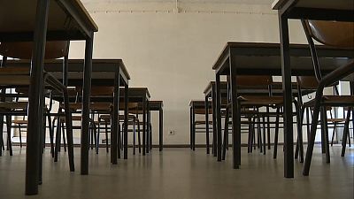 Un aula vacía en Portugal