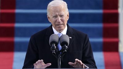In this Wednesday, Jan. 20, 2021 file photo, President Joe Biden speaks during the 59th Presidential Inauguration at the U.S. Capitol in Washington. (AP Photo/Patrick Semansky