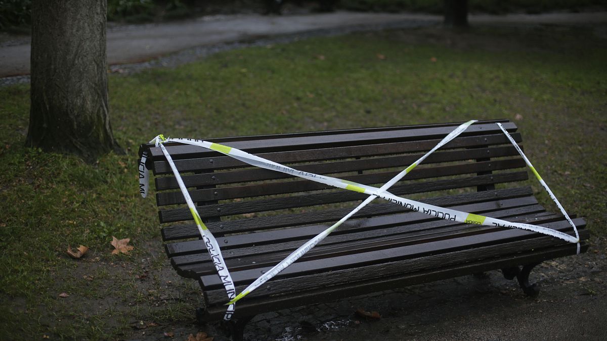 В Португалии из-за эпидемии коронавируса запрещено сидеть на скамейках в парках. 
