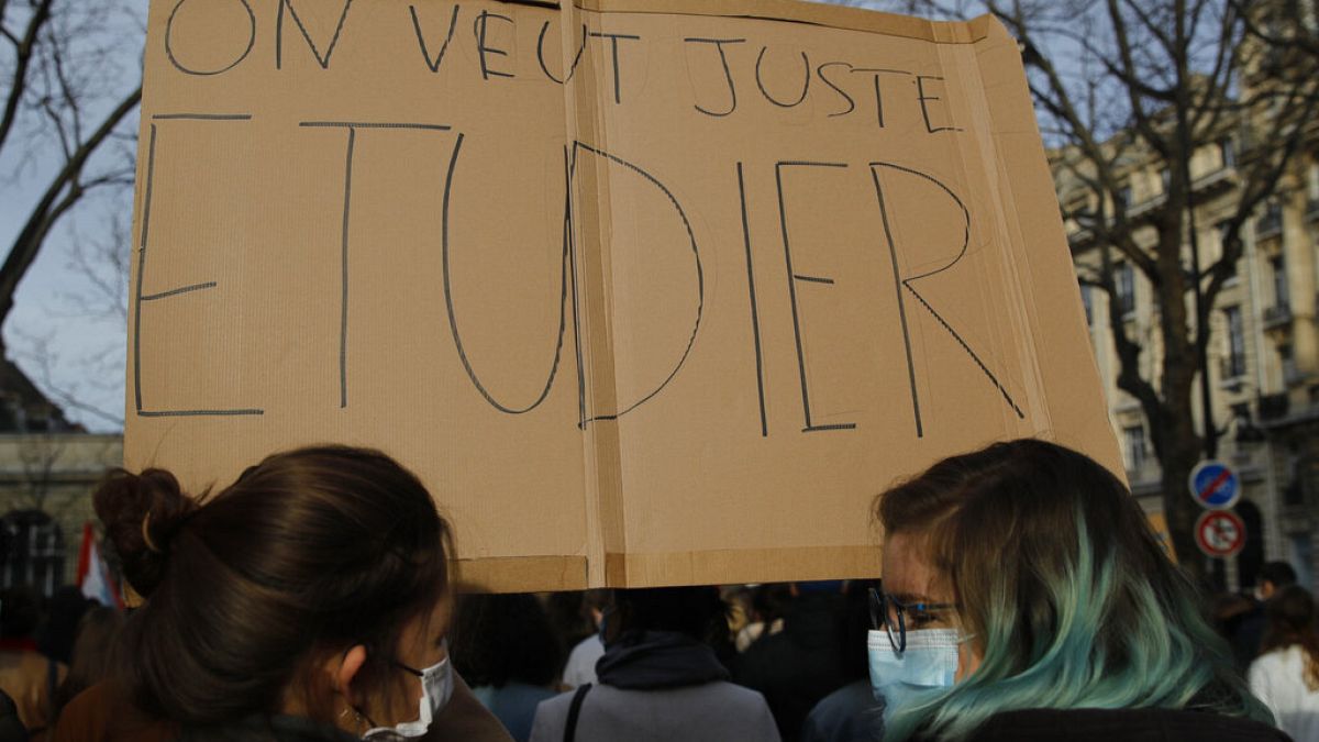 Manifestation étudiante à Paris, 20 janvier 2021