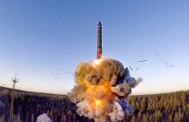 A rocket launch during military drills in Russia - a nuclear armed nation that has not signed up to the international ban on nuclear weapons
