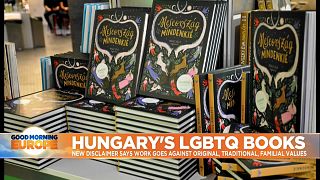 Books on display in Hungary