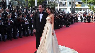 Quentin Tarantino and his wife at the Cannes Film Festival