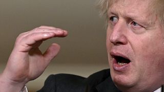 Britain's Prime Minister Boris Johnson speaks during a coronavirus press conference at 10 Downing Street in London, Friday Jan. 22, 2021. 