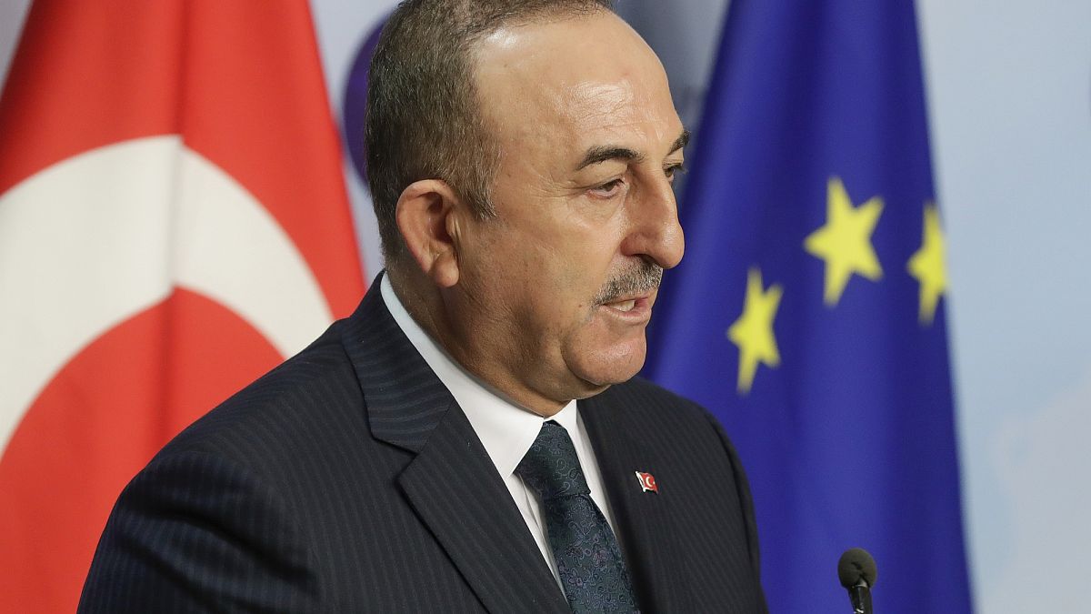 Ο υπουργός Εξωτερικών της Τουρκίας Μεβλούτ Τσαβούσογλου στις Βρυξέλλες