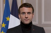Emmanuel Macron released a video addressing victims on Saturday evening