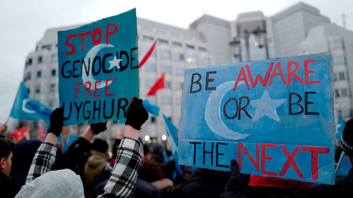 Uygurlara destek protestosu - Berlin