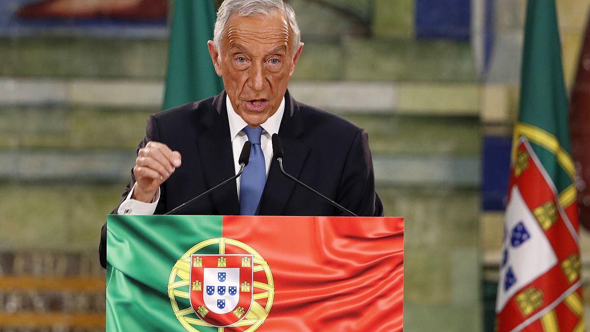 Portugal's President Marcelo Rebelo de Sousa in Lisbon, Monday, Jan. 25, 2021