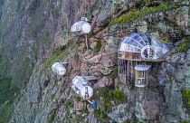 The Natura Vive Skylodge capsule suites looks out over the majestic Sacred Valley The Natura Vive Skylodge capsule suites looks out over the majestic Sacred Valley