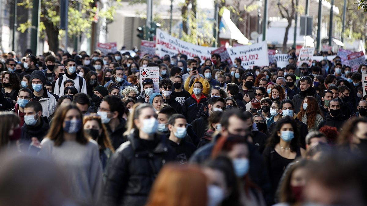 Συγκέντρωση φοιτητών στο κέντρο της Αθήνας στις 21 Ιανουαρίου 2021