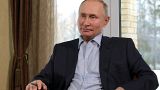 Russian President Vladimir Putin attends a meeting with university students via videoconference marking Russian Students' Day Monday, Jan. 25, 2021.