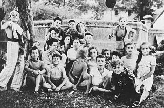 Jewish children at the Izieu children's home, France, shortly before they were deported to death camps on April 6, 1944