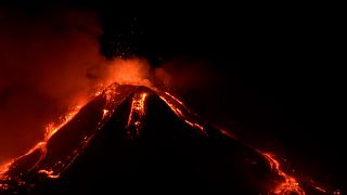 Mount Etna erupts