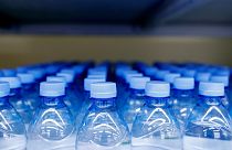 Plastic bottles in supermarkets