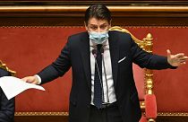 نخست وزیر ایتالیا جوزپه کونته در پارلمان این کشور