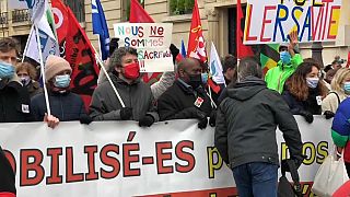 Teachers protest in Paris 26 January 2021