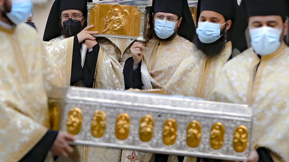 خلال احتفال ديني في رومانيا 