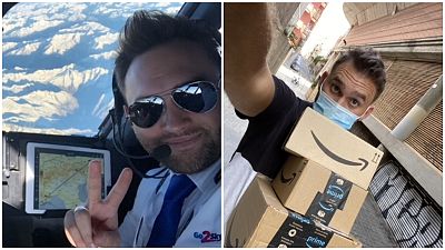 Due to the pandemic, pilots like Patrick Pawelczak are being forced to find other forms of work Due to the pandemic, pilots like Patrick Pawelczak are being forced to find other forms of work