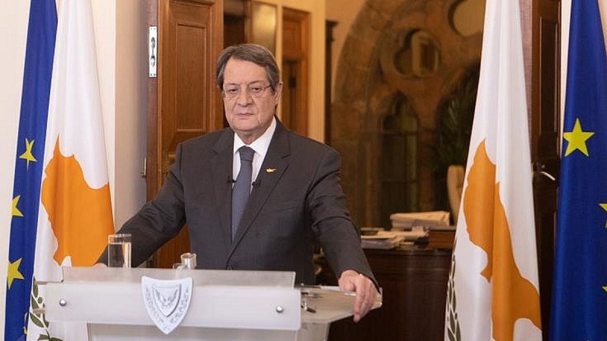 Ο πρόεδρος της Κύπρου Νίκος Αναστασιάδης στο Προεδρικό Μέγαρο της Κύπρου