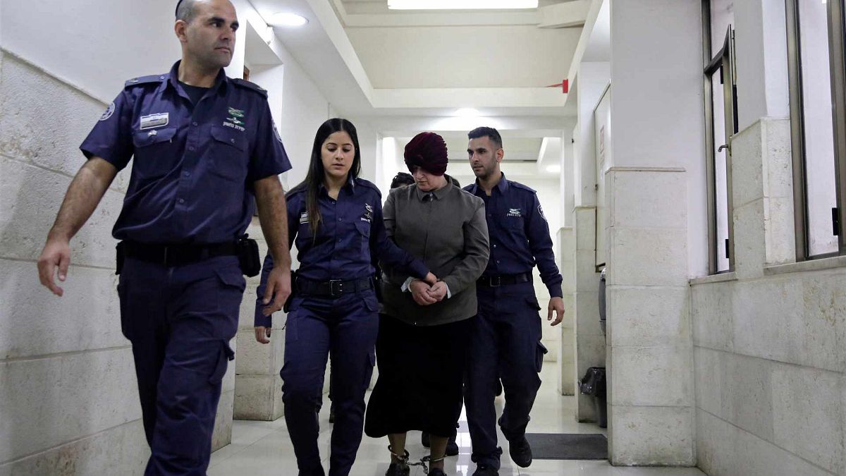 تم إحضار الأسترالية مالكا لايفر إلى قاعة محكمة في القدس، 27 فبراير 2018  